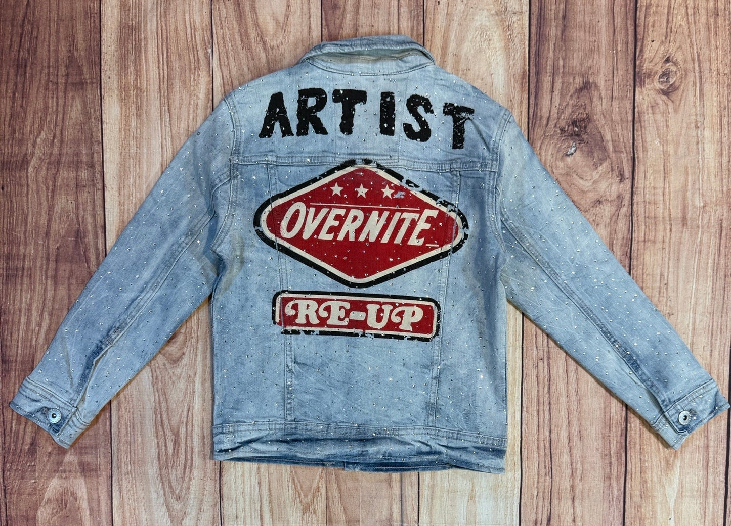 JC Lt Blue Full Rhinestone Jean Jacket