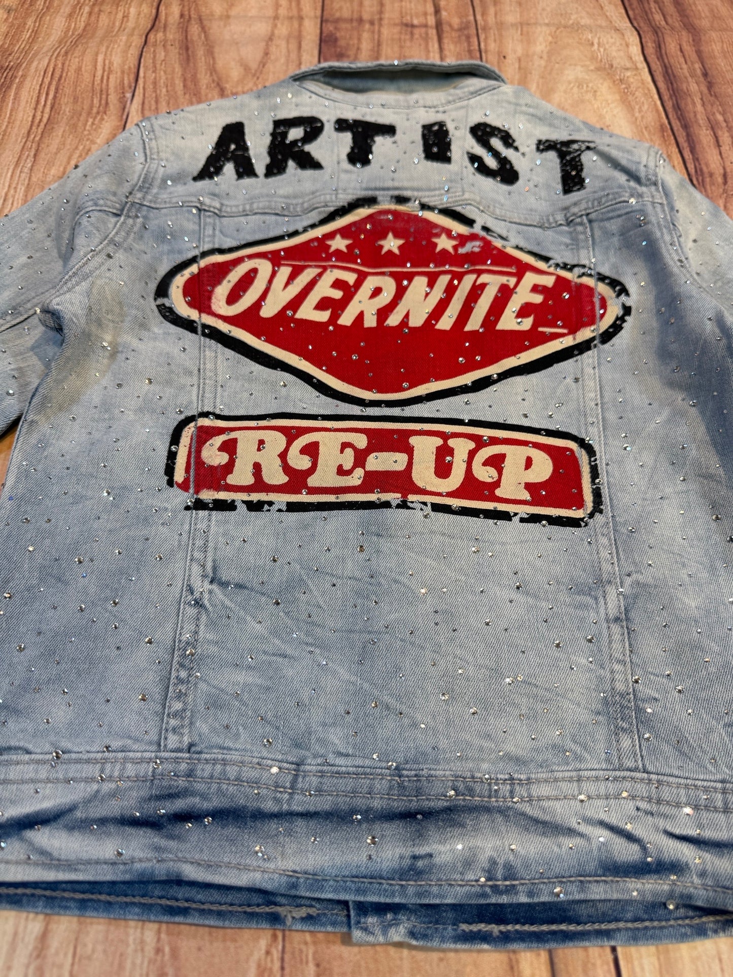 JC Lt Blue Full Rhinestone Jean Jacket