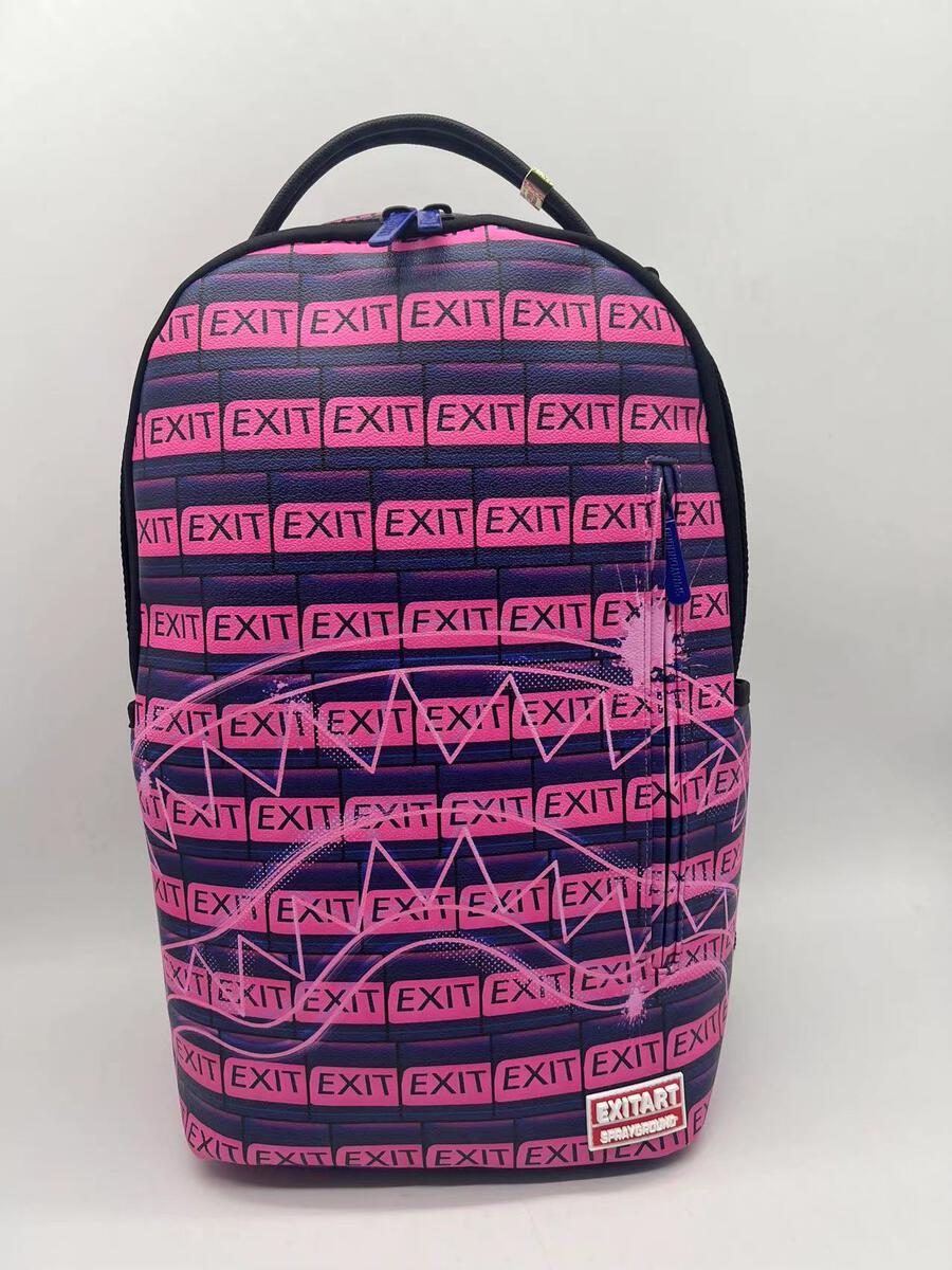 Exit Pink Stripe Backpack