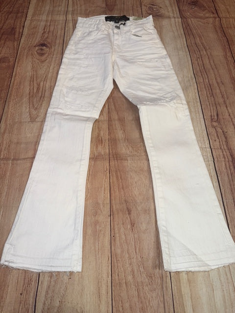 JC Off White Stacked Jeans
