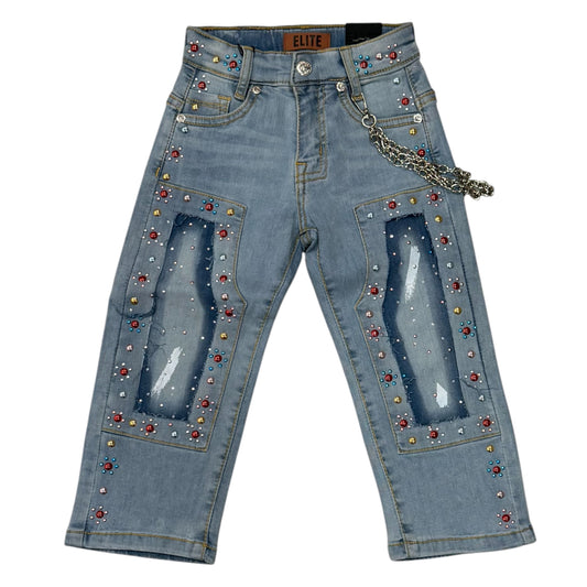 Mardi gras baggy denim