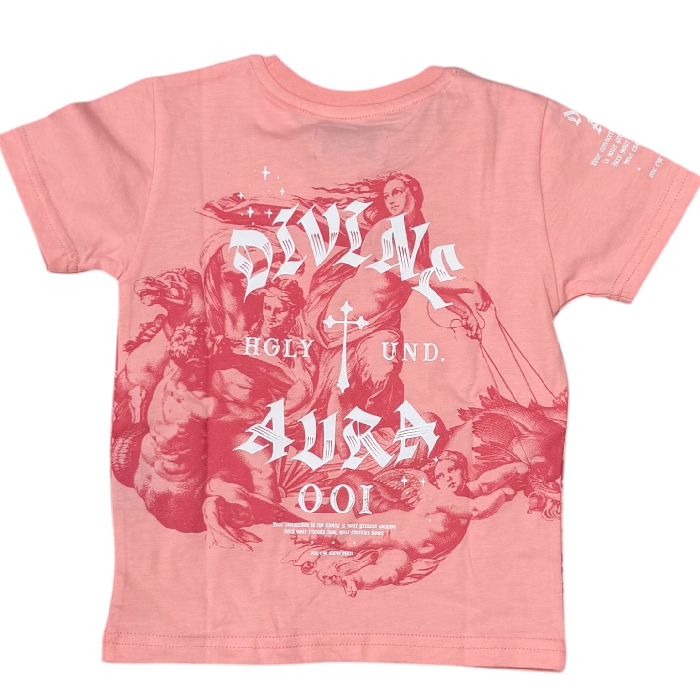 Divine aura t shirt pink