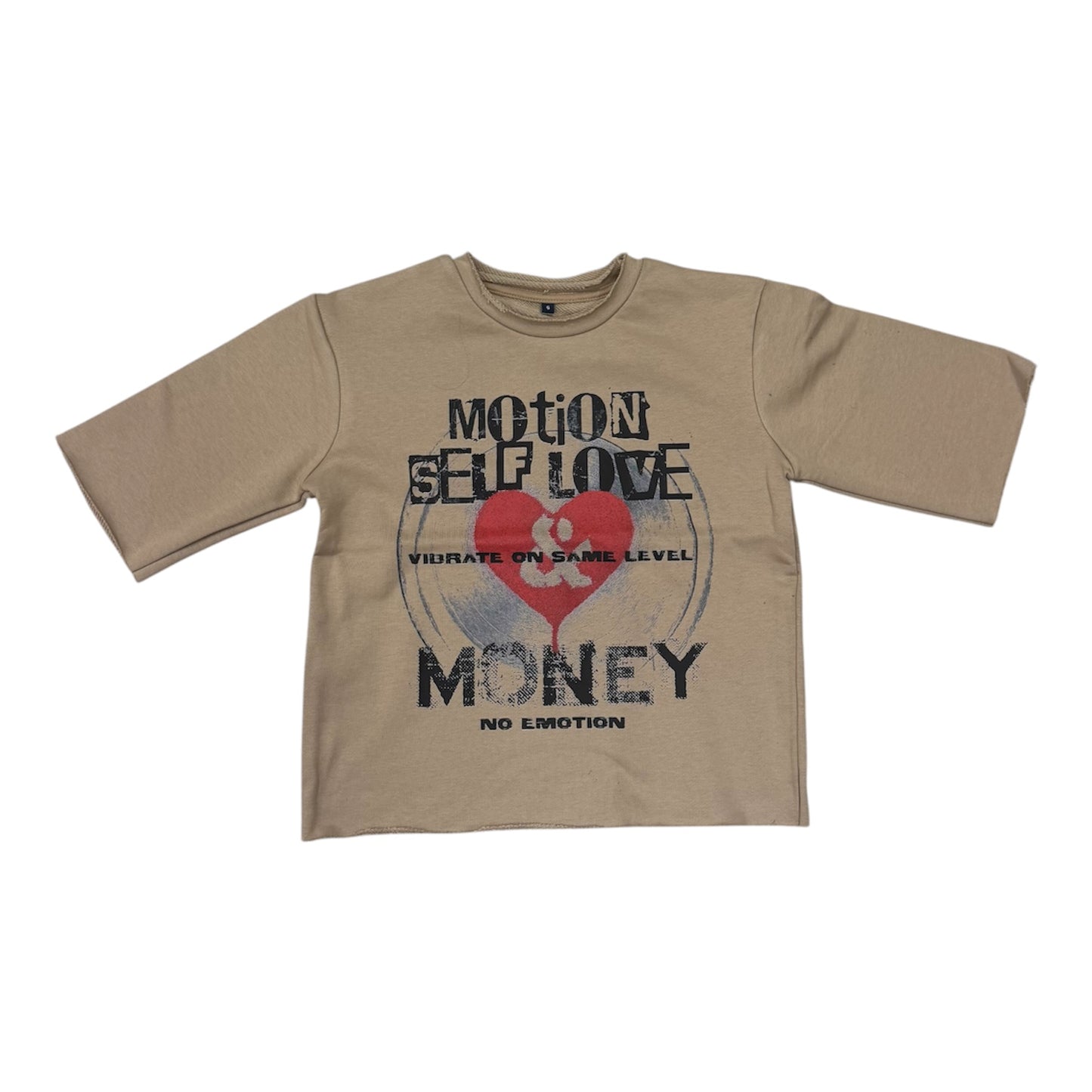 Motion Self Love Crop Shirt - Khaki