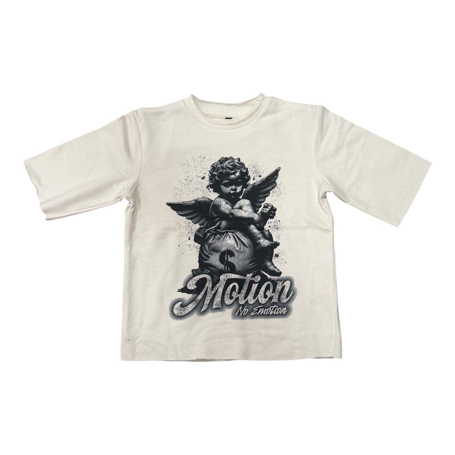 Motion no emotion crop shirt