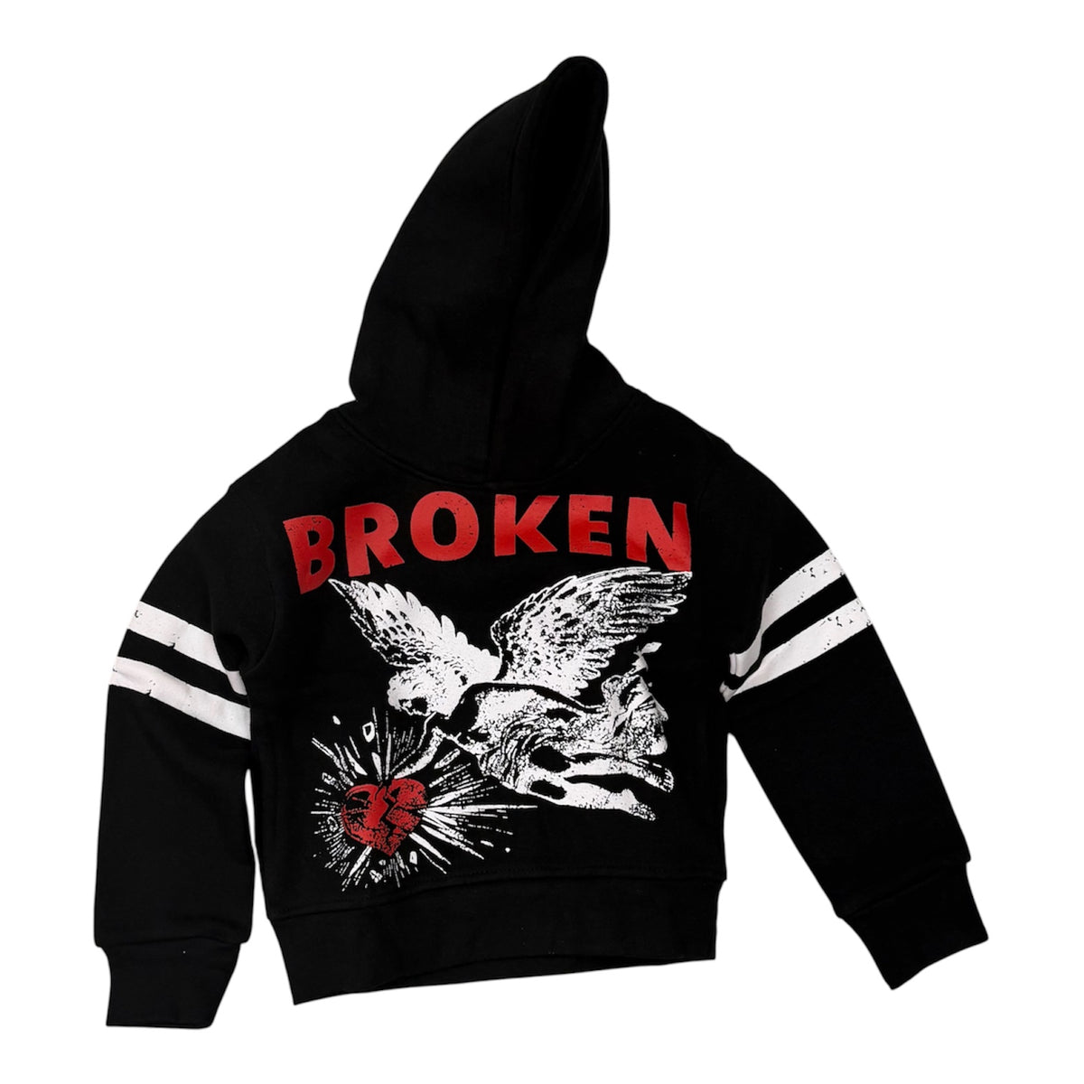 Broken heart fleece hoodie