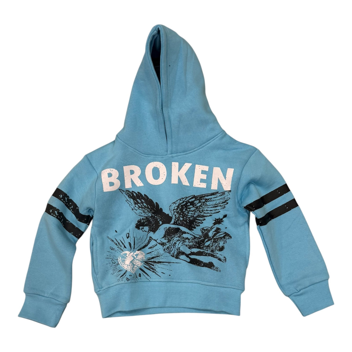 Broken heart fleece hoodie