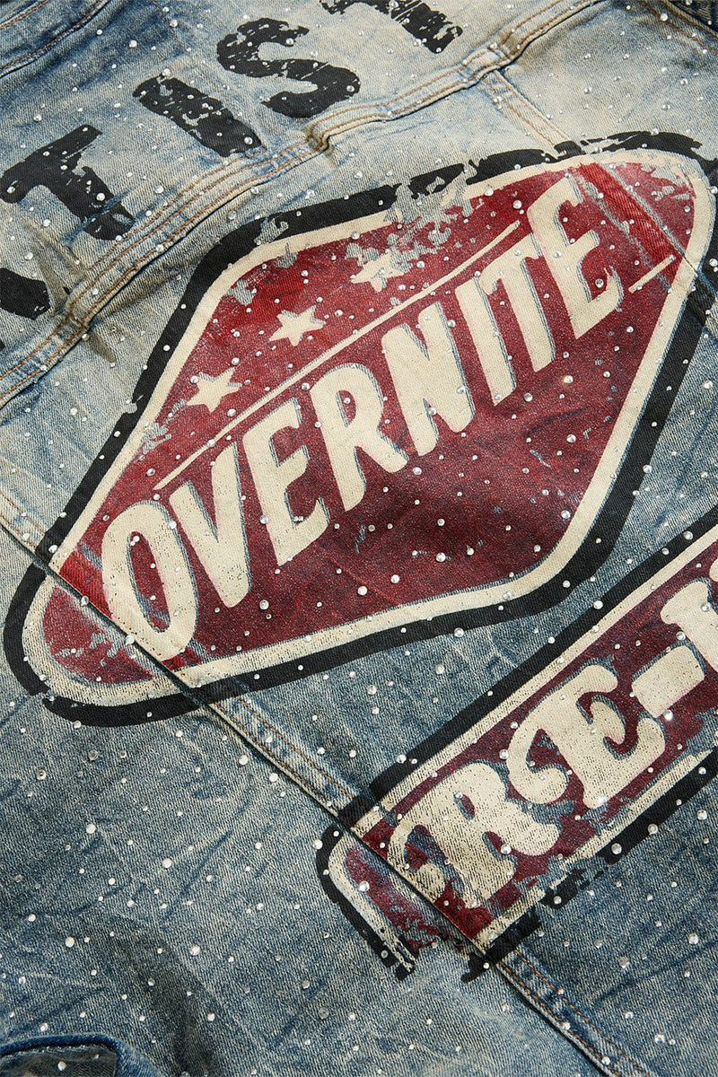 JC Desert Full Rhinestone Jean Jacket