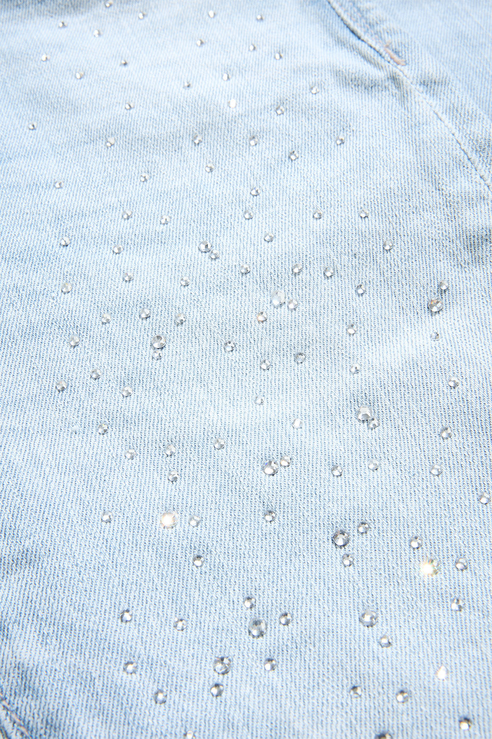 JC Lt. Blue Rhinestone Stacked Jeans