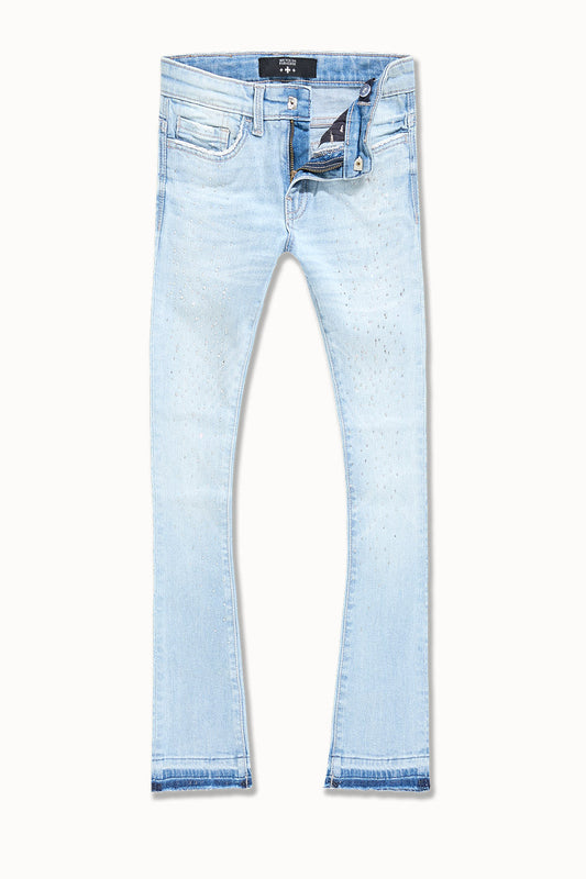JC Lt. Blue Rhinestone Stacked Jeans