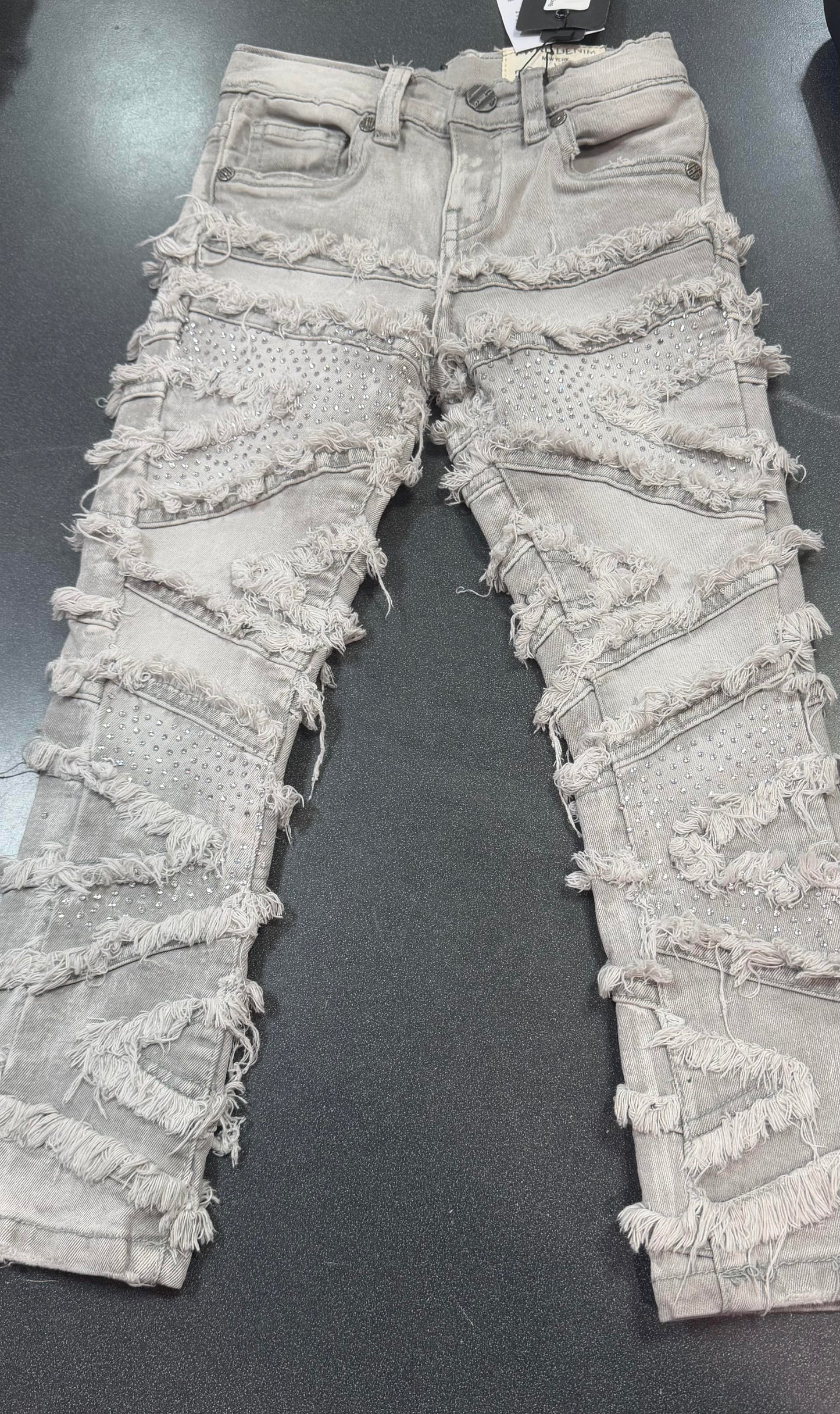 Bling Rhinestone Gray jeans