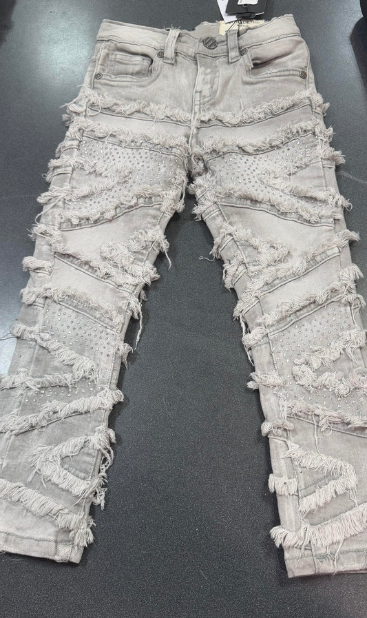 Bling Rhinestone Gray jeans