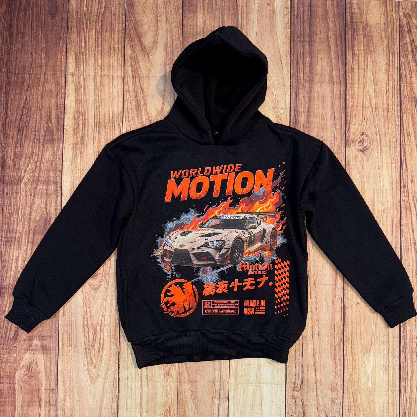 Worldwide Car Motion Hoody - Black