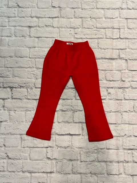 Stacked Joggers Red