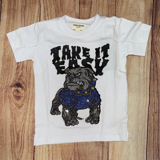 Take It Easy Rhinestone Dog Shirts